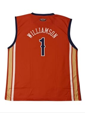 New Orleans Pelicans #1 Zion Williamson Red Crescent City Fan Jersey